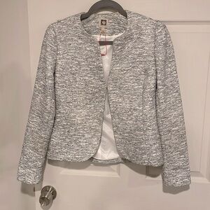 Anne Klein Black and White Tweed Blazer